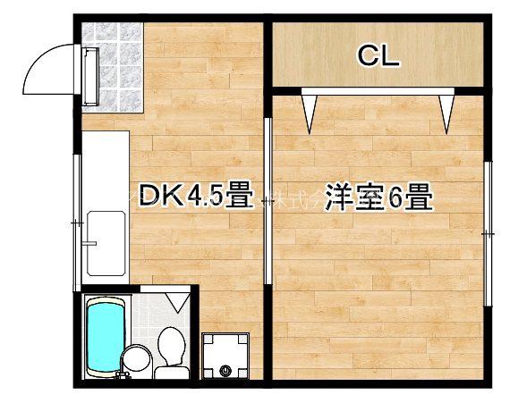 GRANDマンション堺東(1DK/1階)の間取り写真