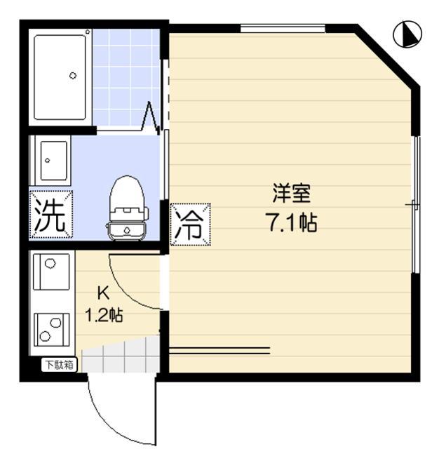 リュクスカーサ東向島(1K/3階)の間取り写真