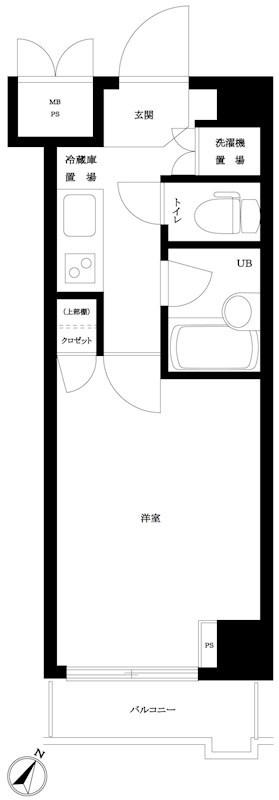 ルーブル目黒(1K/5階)の間取り写真