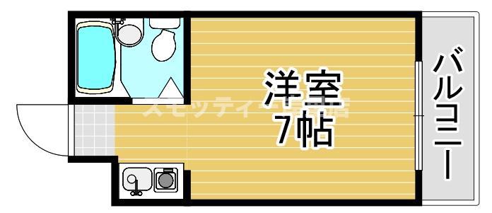 プリエール住之江御崎(1K/4階)の間取り写真