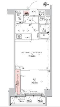 エストゥルース両国(1LDK/3階)の間取り写真