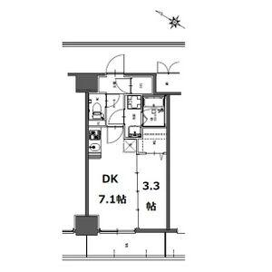 S-RESIDENCE神宮西駅前ASCENT(1DK/2階)の間取り写真