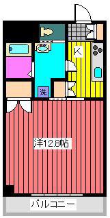 第六田嶋ビル(1K/3階)の間取り写真