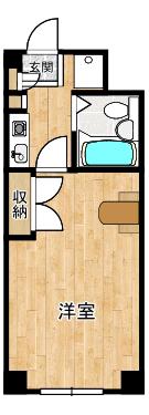プラモール21(1K/2階)の間取り写真