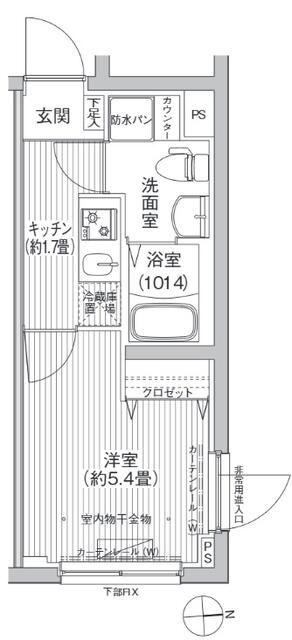 LAUREL TOGOSHI(1K/4階)の間取り写真