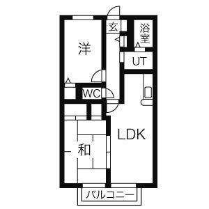 第2グリーンコーポ守山(2LDK/2階)の間取り写真