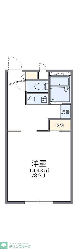 レオパレスグレイス(1K/1階)の間取り写真