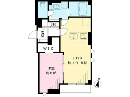 サウス SIDE 11(1LDK/3階)の間取り写真