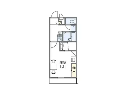 レオパレストホリ(1K/2階)の間取り写真