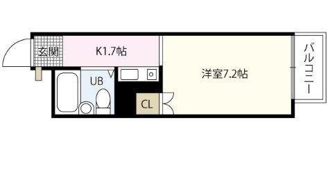 ピア大竹(1K/5階)の間取り写真