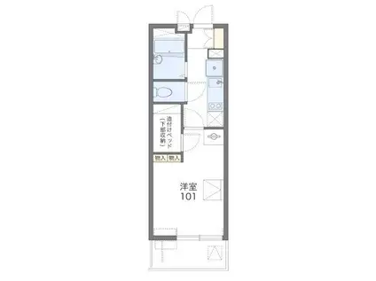 レオパレスANGEL柏(1K/2階)の間取り写真