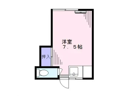 コーポアオバ(ワンルーム/2階)の間取り写真