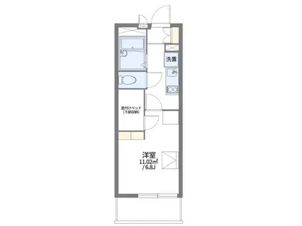 サニーハイツ(1K/1階)の間取り写真