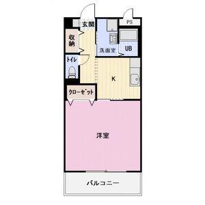 VIEW CREST(1K/2階)の間取り写真