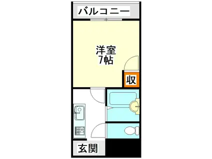 さくらコーポ(1K/4階)の間取り写真