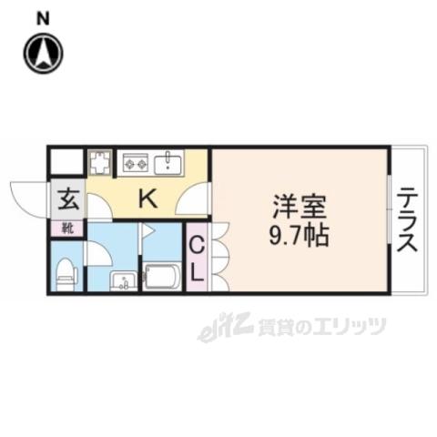 ピュアリーフ(1K/1階)の間取り写真