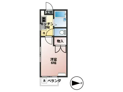 ホワイトテラス梅島(1K/3階)の間取り写真