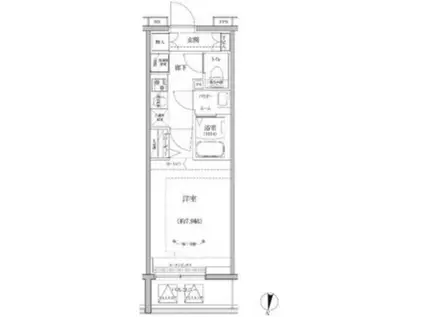 RELUXIA立石(1K/10階)の間取り写真