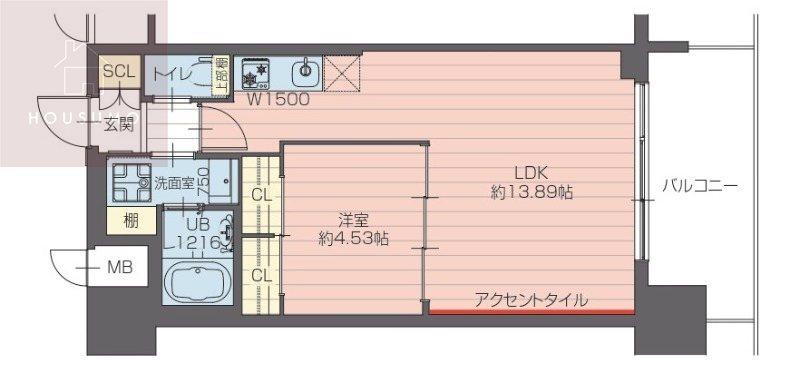 プレジオ永和ASIAN(1LDK/3階)の間取り写真