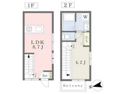 KIRARA OONODA(1LDK/1階)の間取り写真