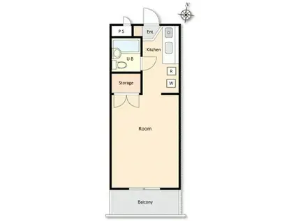 コミュニティハイツ三伸(1K/3階)の間取り写真