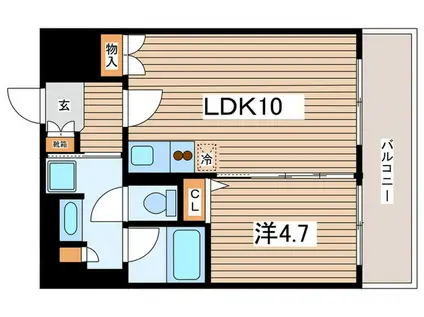 ピエス綱島(1LDK/2階)の間取り写真