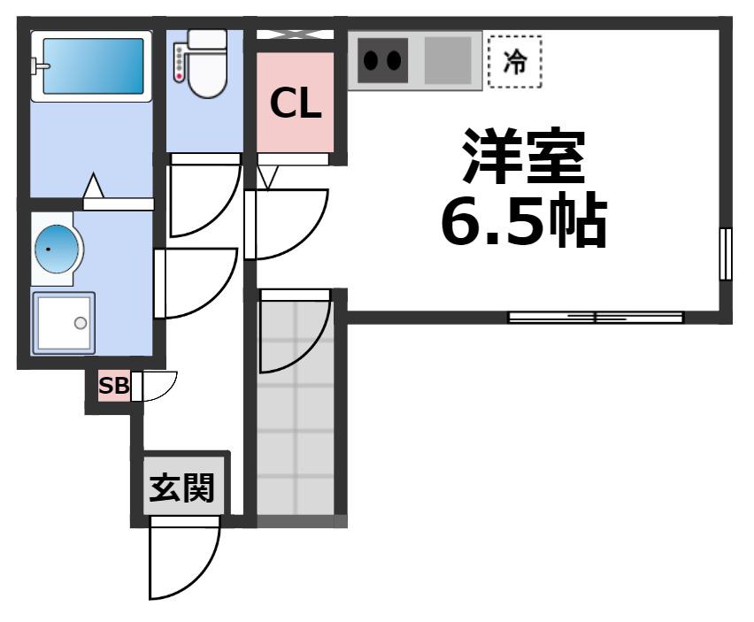 アミュゼ(ワンルーム/3階)の間取り写真