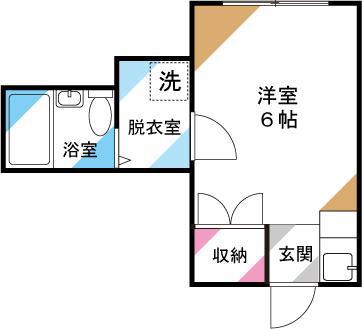 アイアイレジデンス土呂(ワンルーム/4階)の間取り写真