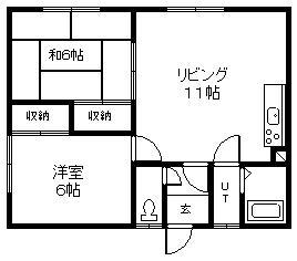 宗美荘A(2LDK/2階)の間取り写真