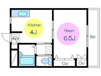 シャイン王子神谷(1K/3階)の間取り写真