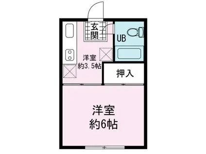 マーメゾン大坂(1K/2階)の間取り写真