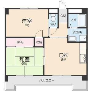 山田ビル(2DK/2階)の間取り写真