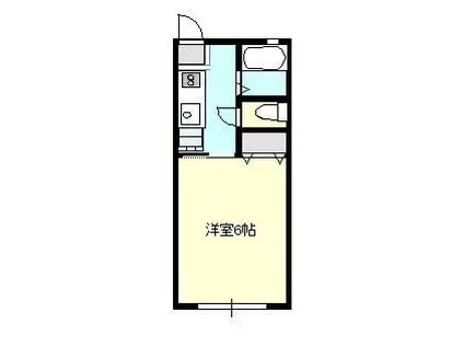 サンシティ中ノ橋(1K/1階)の間取り写真