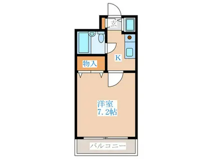 バ-ス東中野(1K/1階)の間取り写真