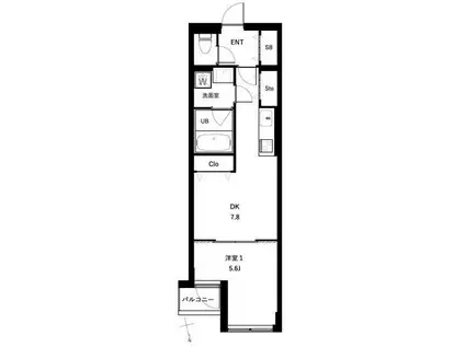 クールブラン西荻窪(1LDK/2階)の間取り写真