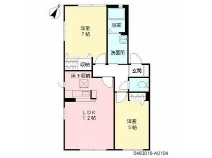 サンクレール(2LDK/1階)の間取り写真