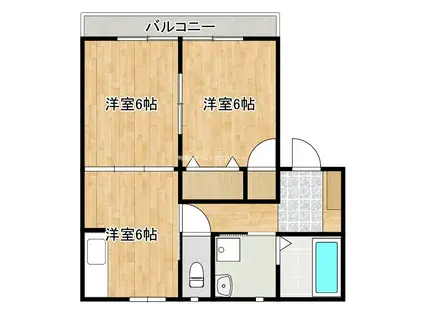 セントラルハイツ(2DK/2階)の間取り写真