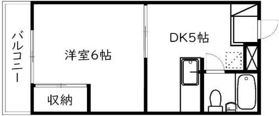サンロード中野(1DK/3階)の間取り写真