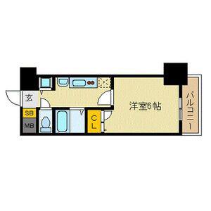 プレサンス名古屋STATIONビーフレックス(1K/10階)の間取り写真