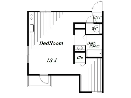 CATS VILLAGE(ワンルーム/2階)の間取り写真