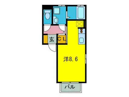 エルベ阿保(ワンルーム/2階)の間取り写真