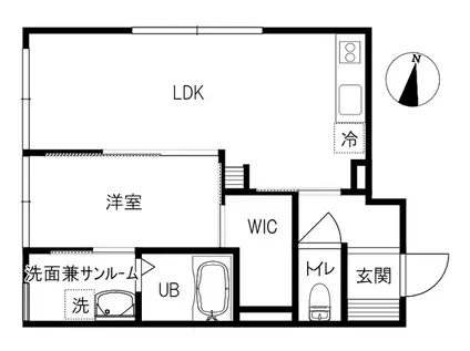 COCO NIS MOCCA(1LDK/1階)の間取り写真