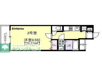 PIA HILLS 綾瀬 503(1K/5階)の間取り写真