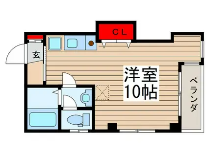 CESILE(ワンルーム/2階)の間取り写真