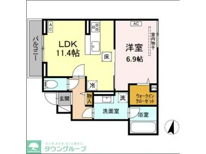 KOMFORTA(1LDK/1階)の間取り写真