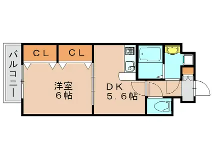 プレミール コノミ(1DK/6階)の間取り写真