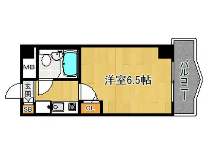 デトム・ワン三条通(1K/3階)の間取り写真