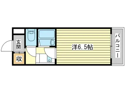 BASEI(1K/3階)の間取り写真