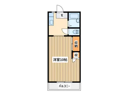 チャンネルビル(1K/3階)の間取り写真