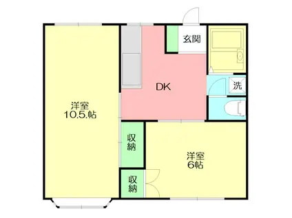 プリマヴェイラA(3DK/1階)の間取り写真